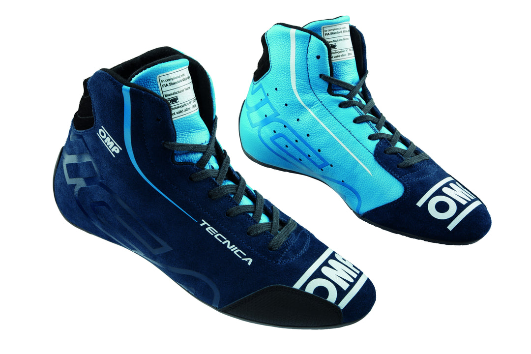 ZAPATILLAS OMP TECNICA MY2025 FIA 8856-2018 NAVY AZUL / CYAN TALLA 37 - OMP original VRM Motorsports imagen 1