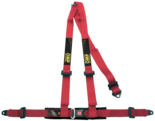 OMP ROAD 3-PUNKT 2" GURT SCHRAUBBEFESTIGUNG ECE 16-08 ROT