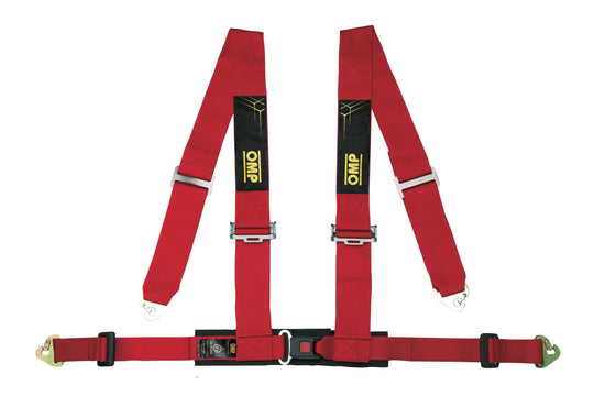 ARNES OMP OFFROAD 4 PUNTOS 3+2" SUJECCION MOSQUETON ECE 16-08 ROJO OMP RACING | VRM Motorsports