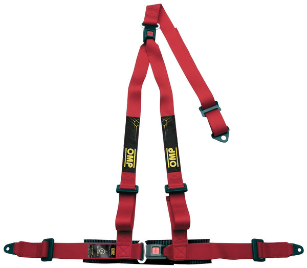 ARNES OMP STRADA 3 PUNTOS 2" SUJECCION TORNILLO ECE 16-08 ROJO