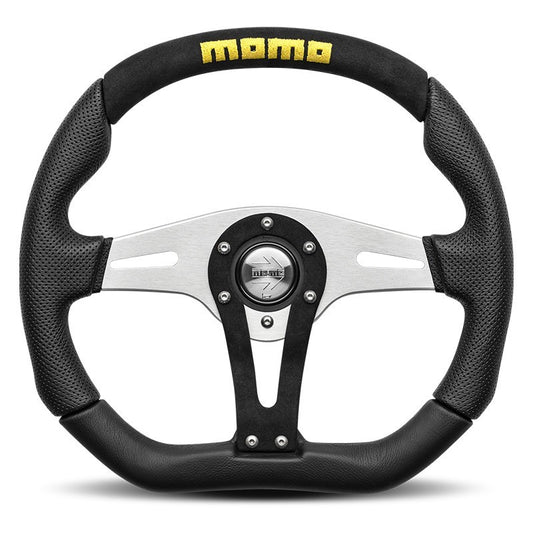 VOLANTE MOMO TREK 350 MM CUERO Y ALCANTARA