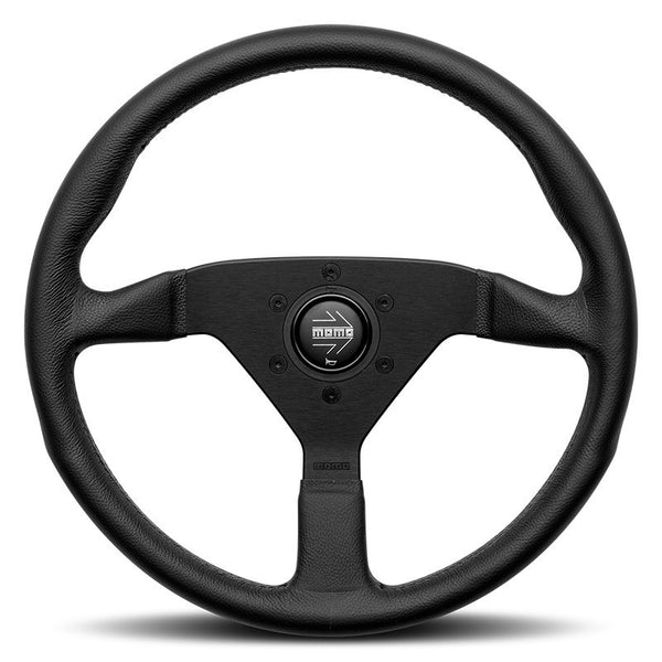 MOMO MONTECARLO 320MM BLACK LEATHER STEERING WHEEL