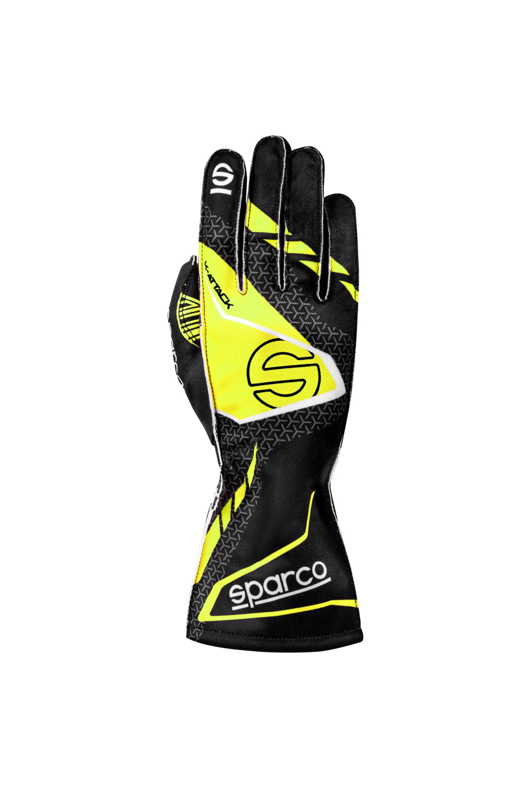 Guantes Sparco K-Attack 2025 Negro/Amarillo Talla 10 - Sparco original VRM Motorsports imagen 1