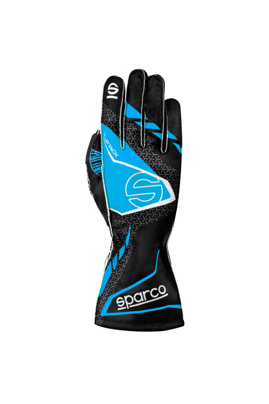 Guantes Sparco K-Attack 2025 Negro/Azul Talla 9 - Sparco original VRM Motorsports imagen 1