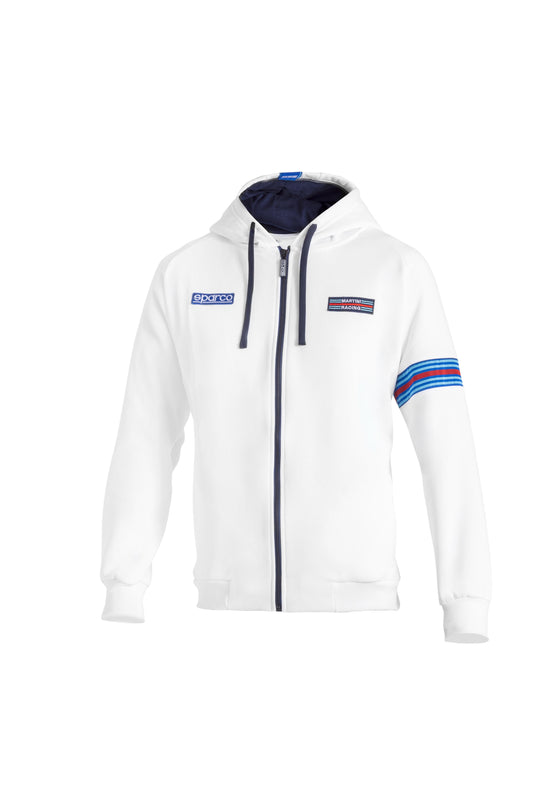 SUDADERA SPARCO MARTINI RACING CON CAPUCHA Y CREMALLERA AZUL TALLA XXXL