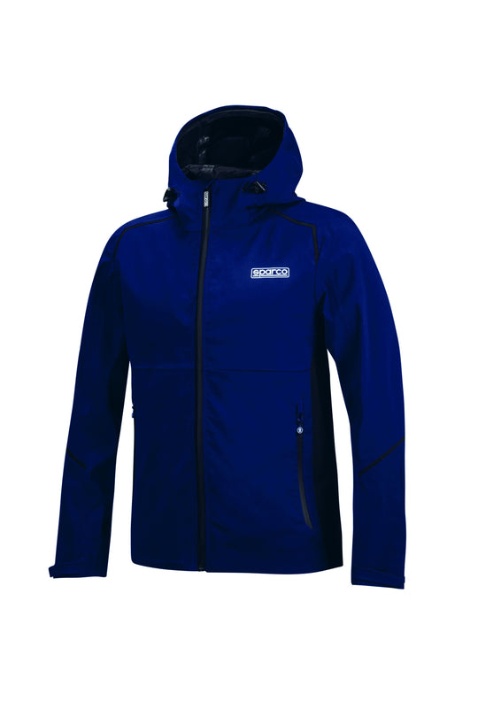 CHAQUETA SPARCO SHELL IMPERMEABLE AZUL/BK TALLA L