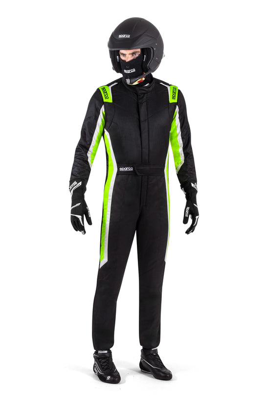 TRAJE DE CARRERAS SPARCO SPRINT PRO 2025 NEGRO/VERDE TALLA 64