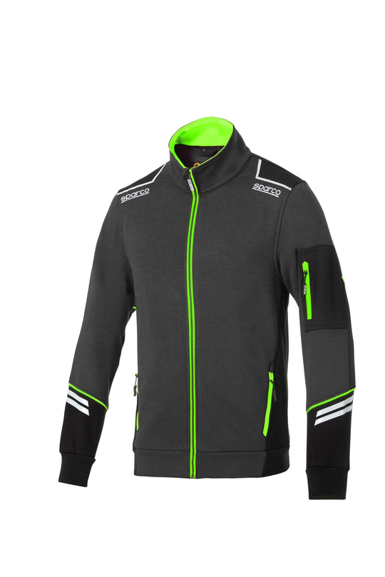 SPARCO CHAQUETA SPARCO CON CREMALLERA TECH TALLA XXXL GRIS/AMARILLO
