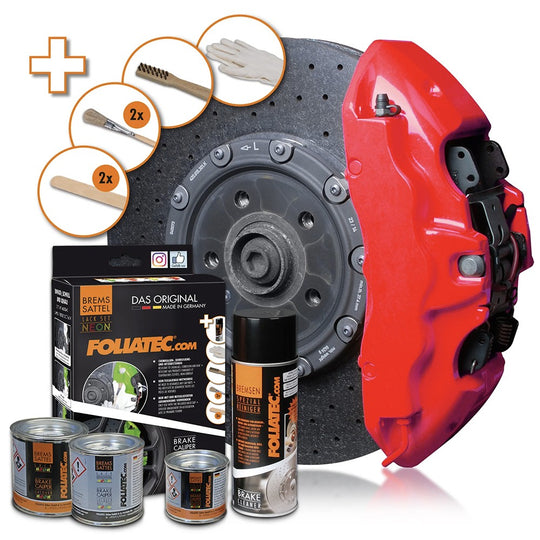 Foliatec Kit Pintura Para Pinzas De Freno Neón Rojo 4 Componentes - Foliatec original VRM Motorsports