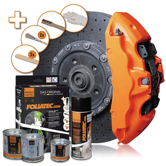 Foliatec Kit Pintura Para Pinzas De Freno Neón Naranja 4 Componentes - Foliatec original VRM Motorsports