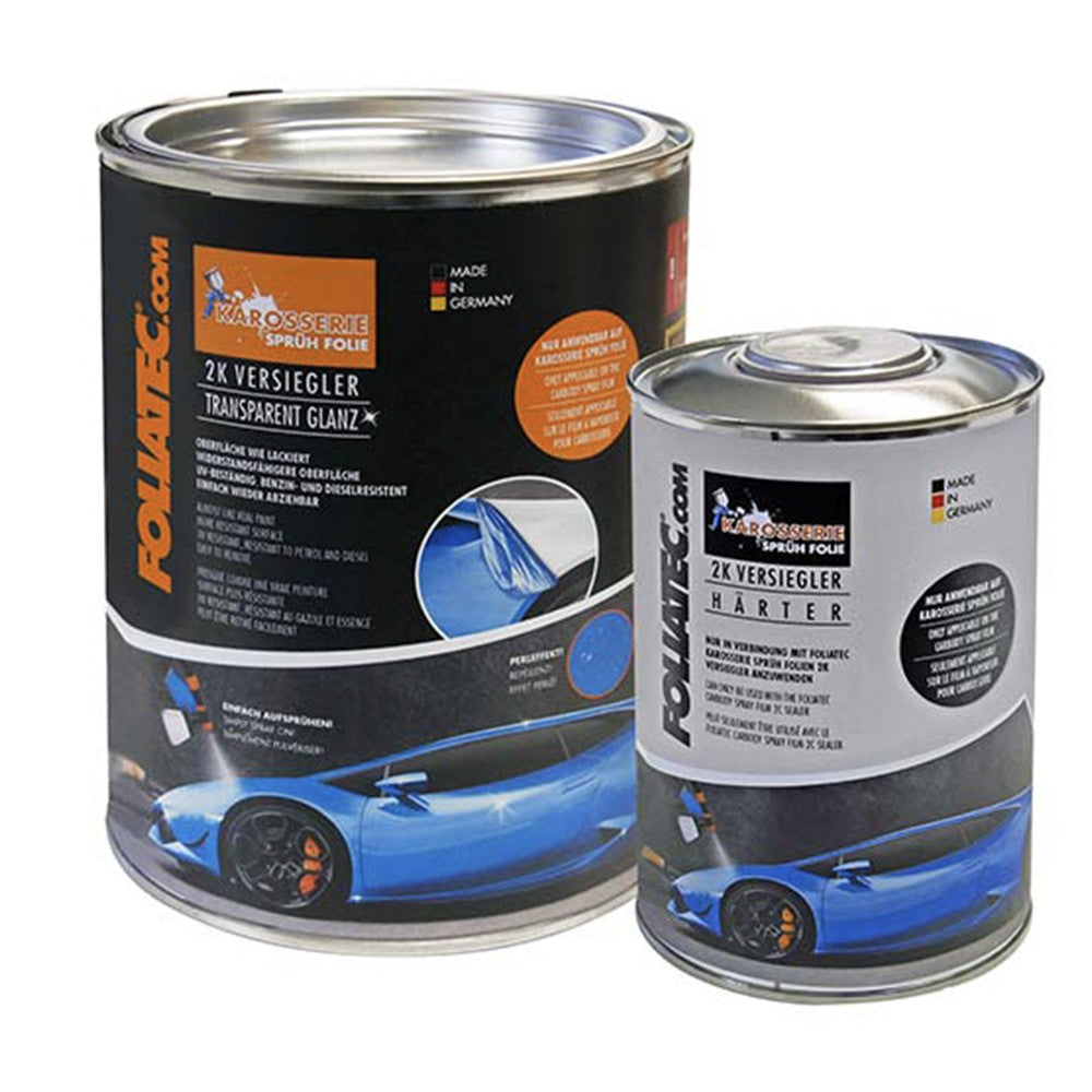Foliatec Carbody Goma Líquida 2C Sealer Transparente Ultra Mate 1 x 2 L Sealer 1 x 1 L Endurecedor - Foliatec original VRM Motorsports