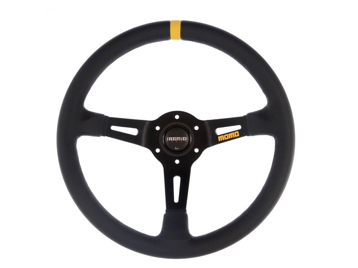 VOLANTE MOMO MOD. 08 BLK LEATH./BLUE SP. 330 MOMO | VRM Motorsports