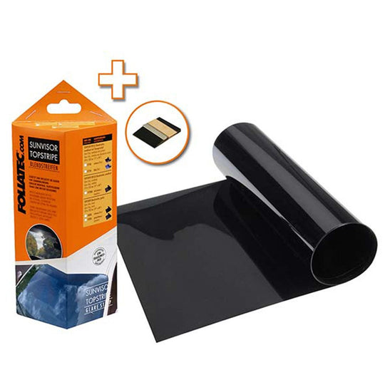 Foliatec Tira Parasol Topstripe Antideslumbramiento Negra 15 x 152 Cm - Foliatec original VRM Motorsports