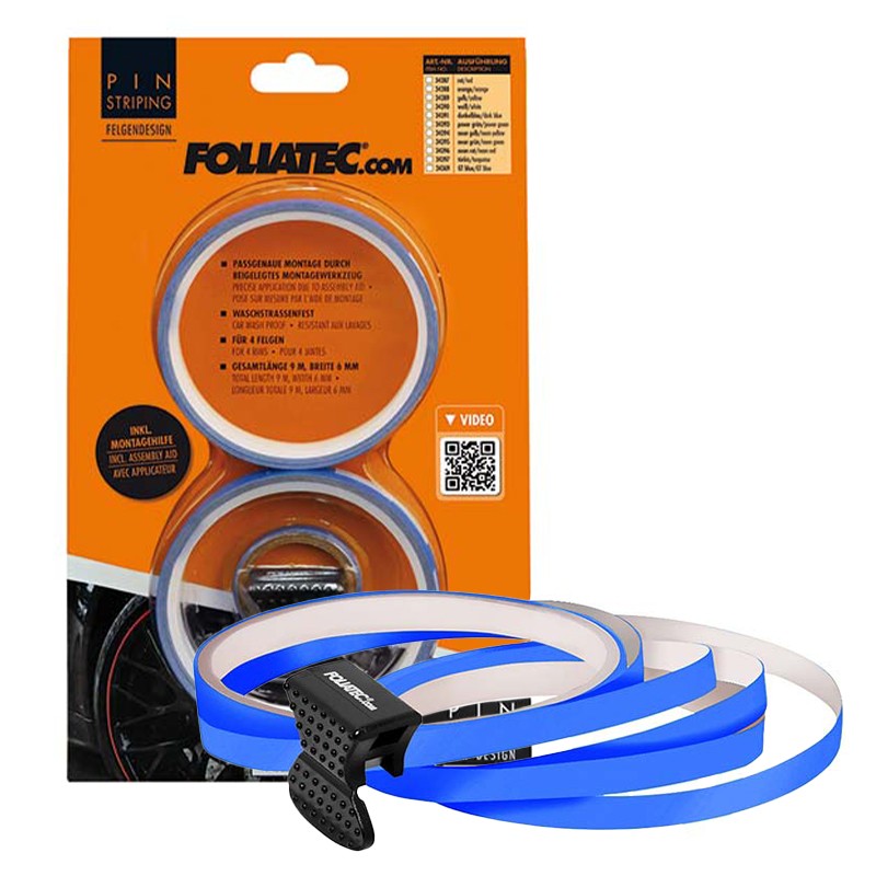 Foliatec Pinstriping Para Llanta Ayuda De Montaje Incluída Gt Azul 8,6 M (4 x 2,15 M) 6 mm - Foliatec original VRM Motorsports