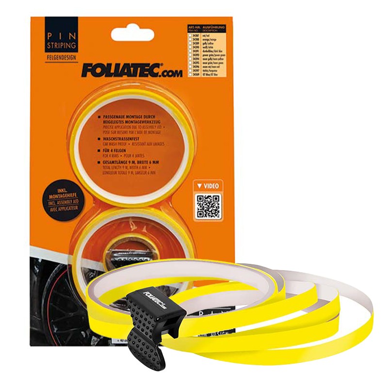 Foliatec Pinstriping Para Llanta Amarillo 8,6 M x 6 mm - Foliatec original VRM Motorsports