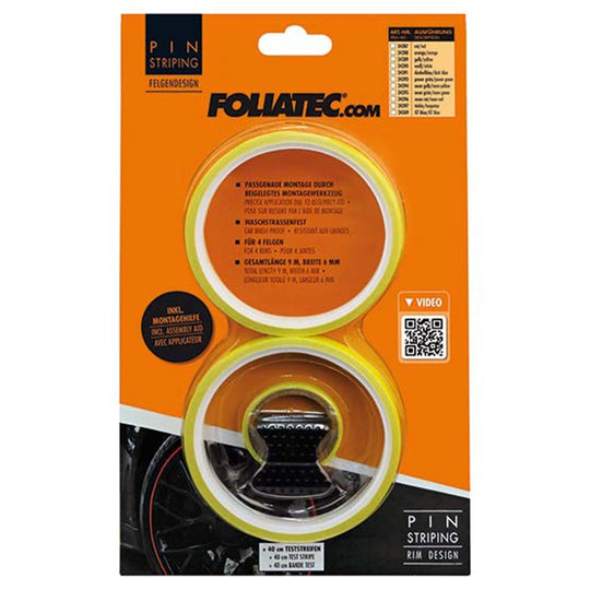 Foliatec Pinstriping Para Llanta Ayuda De Montaje Incluída Neón Amarillo 8,6 M (4 x 2,15 M) 6 mm - Imagen 3 Foliatec VRM Motorsports