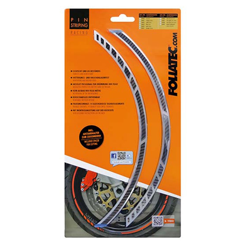 Foliatec Pinstriping Racing Carbon Structured 14 Bandas De 7 mm x 41 Cm Incluido Espaciador - Foliatec original VRM Motorsports