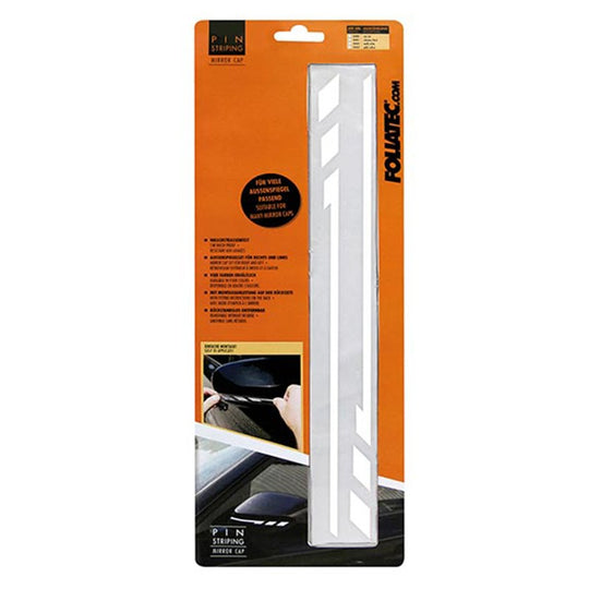 Foliatec Pegatina Para Espejos Retrovisores Laterales Con Bandas De Pin Blanco - Foliatec original VRM Motorsports