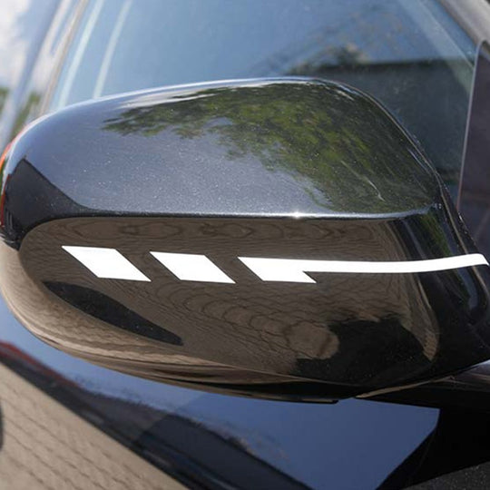 Foliatec Pegatina Para Espejos Retrovisores Laterales Con Bandas De Pin Blanco - Imagen 3 Foliatec VRM Motorsports