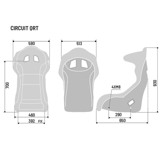 Sparco Lighter Asiento Circuit QRT - Sparco original VRM Motorsports imagen 4