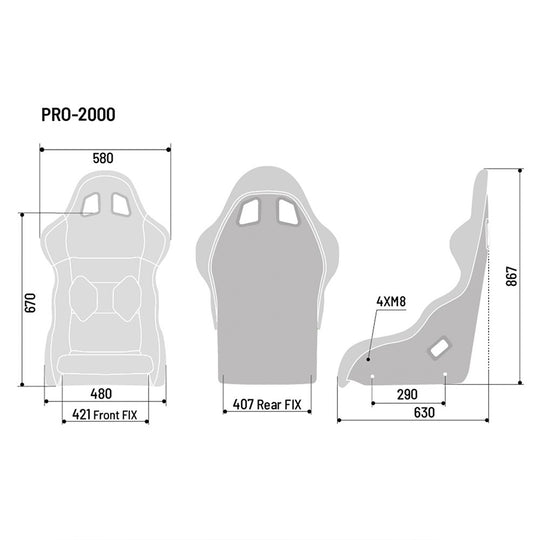 Sparco Asiento Pro 2000 QRT Martini Racing Gris - Sparco original VRM Motorsports imagen 3