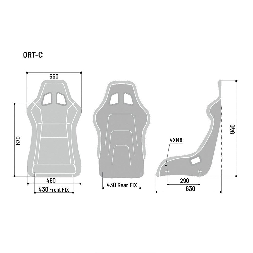 Sparco Asiento QRT-C 20 Negro - Sparco original VRM Motorsports imagen 4