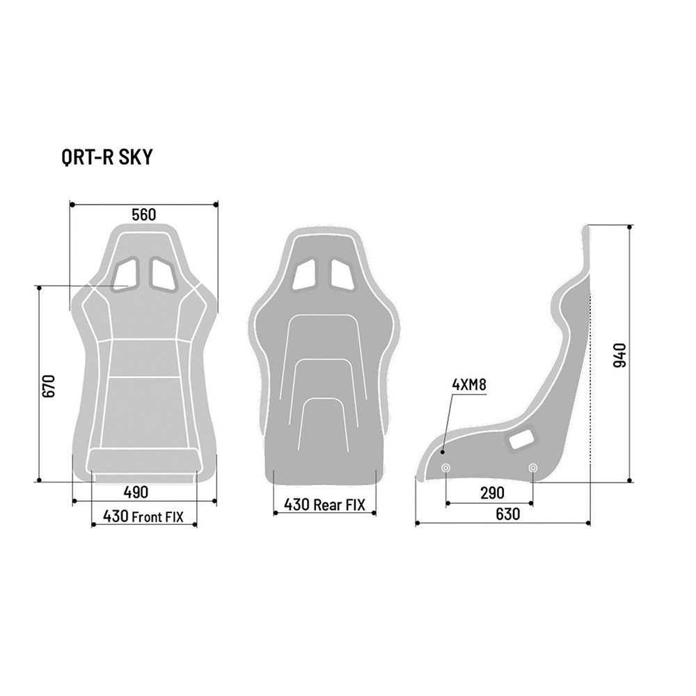 Sparco Asiento QRT-R Negro Sky 2019 - Sparco original VRM Motorsports imagen 5