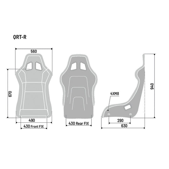 Sparco Asiento Ort-R Negro 2019 - Sparco original VRM Motorsports imagen 5