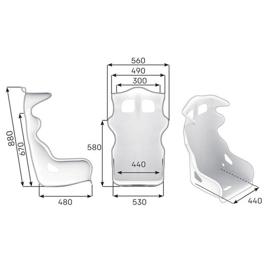 ASIENTO RACING OMP HTE XL FIA 8855-1999 NEGRO - OMP original VRM Motorsports imagen 2