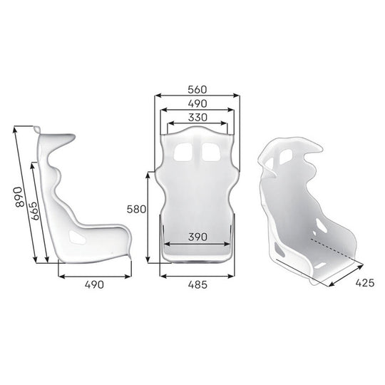ASIENTO RACING OMP HTE CARBONO XL FIA 8855-1999 NEGRO - OMP original VRM Motorsports imagen 3