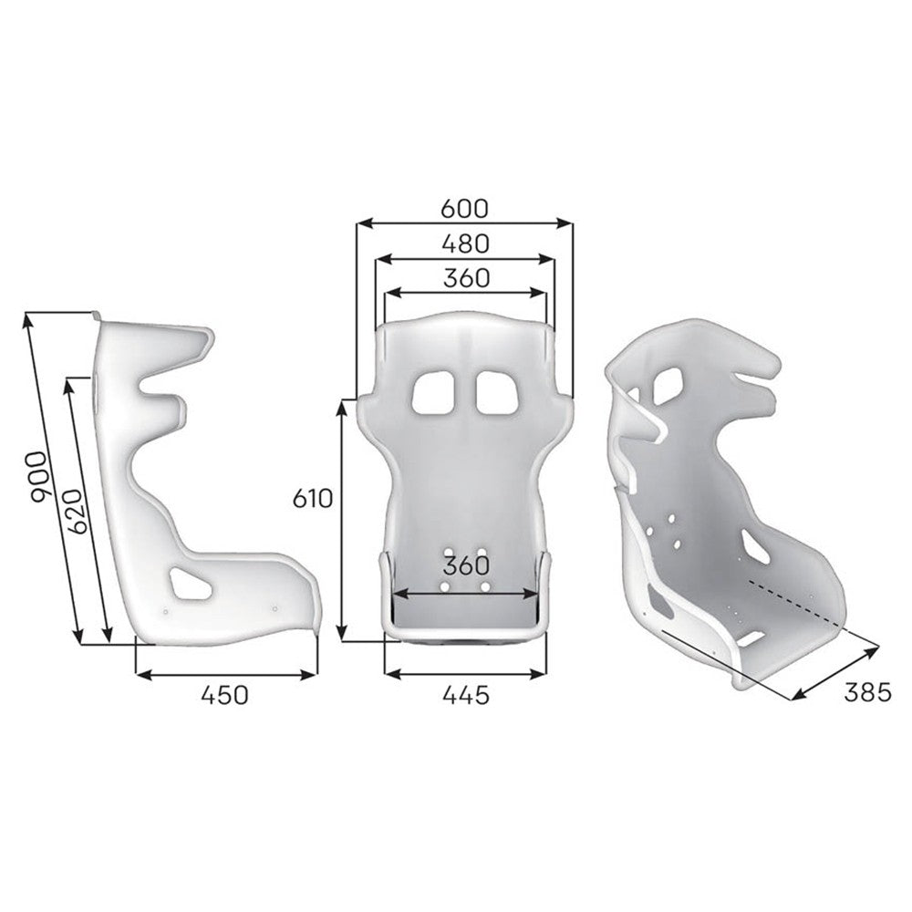 ASIENTO RACING OMP HTE EVO FIA 8855-1999 NEGRO - OMP original VRM Motorsports imagen 2