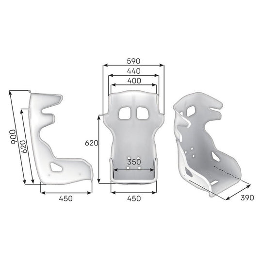 ASIENTO RACING OMP HTE EVO CARBONO FIA 8855-1999 NEGRO - OMP original VRM Motorsports imagen 1