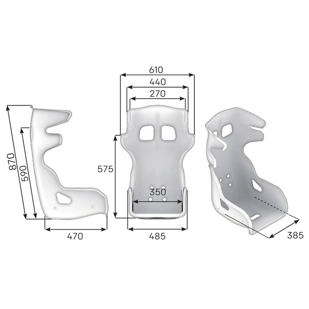 ASIENTO RACING OMP HTE EVO S VTR FIA 8855-2021 NEGRO - OMP original VRM Motorsports imagen 2