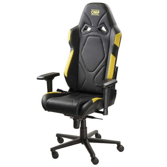 SILLA DE OFICINA GS NEGRO/AMARILLO OMP RACING | VRM Motorsports