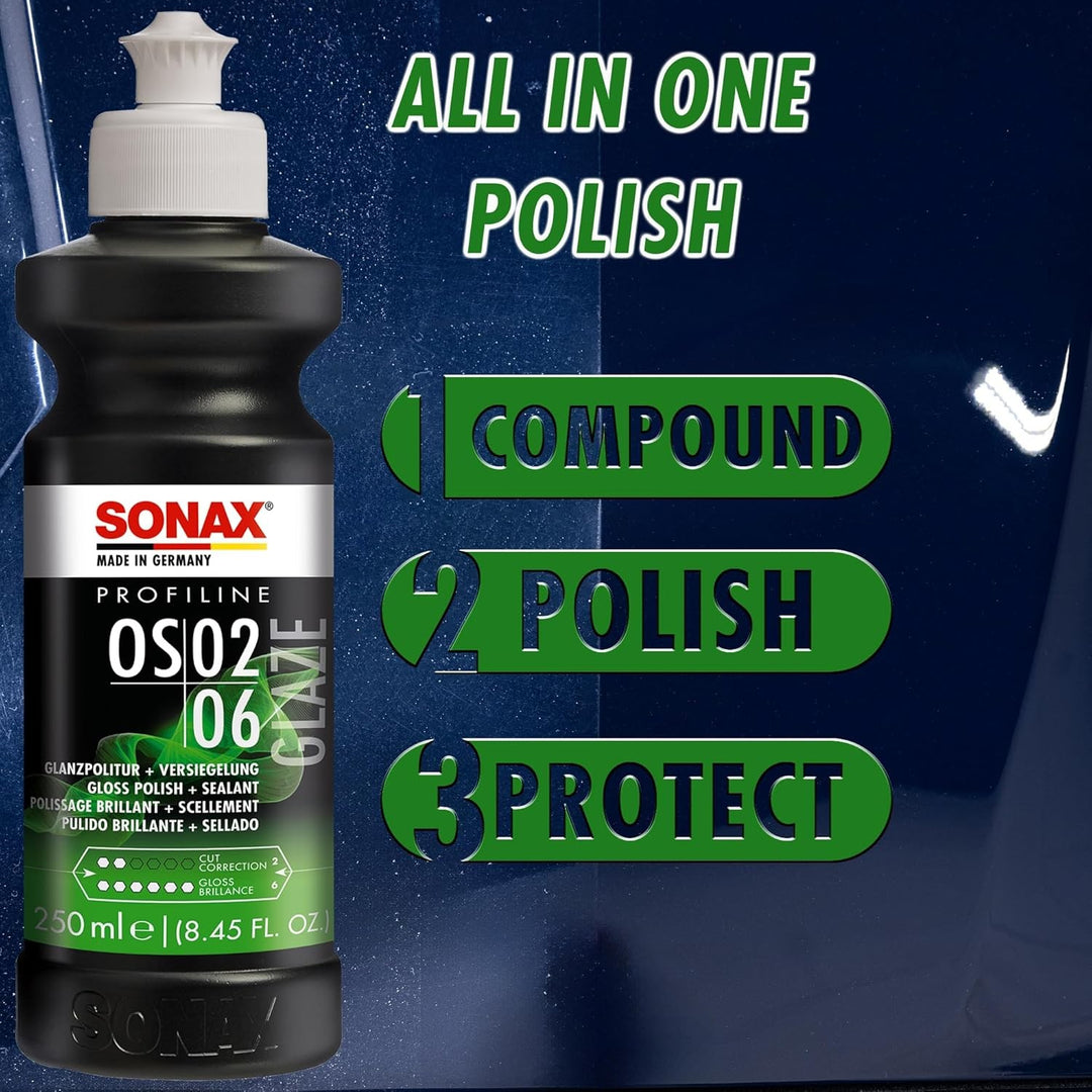 SONAX PROFILINE OS 02-06 (250 ML) ABRILLANTADOR TODO-EN-UNO CON SELLADO RÁPIDO - Imagen 4 SONAX VRM Motorsports