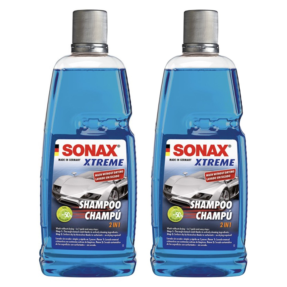 SONAX PACK X2 SONAX XTREME WASH & DRY - CHAMPÚ PARA EL AUTOMÓVIL LAVADO EN SECO 1L - SONAX original VRM Motorsports