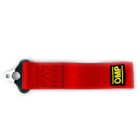 OMP GANCHO DE REMOLQUE DE ACERO INOXIDABLE INTERNO DIAMETRO 100 MM ROJO MATERIAL FABRIC - OMP original VRM Motorsports imagen 1