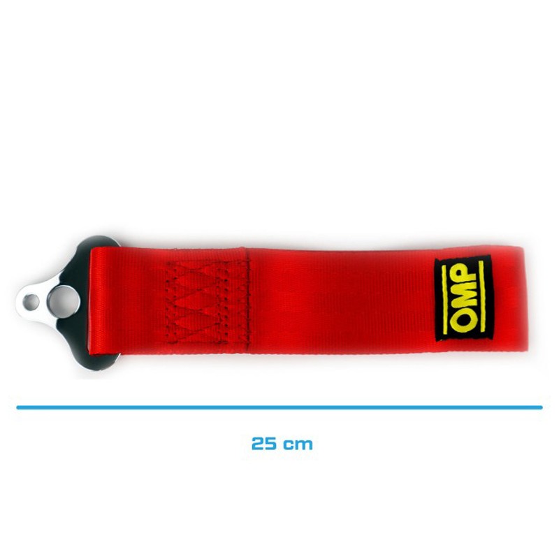 OMP GANCHO DE REMOLQUE DE ACERO INOXIDABLE INTERNO DIAMETRO 100 MM ROJO MATERIAL FABRIC - OMP original VRM Motorsports imagen 2