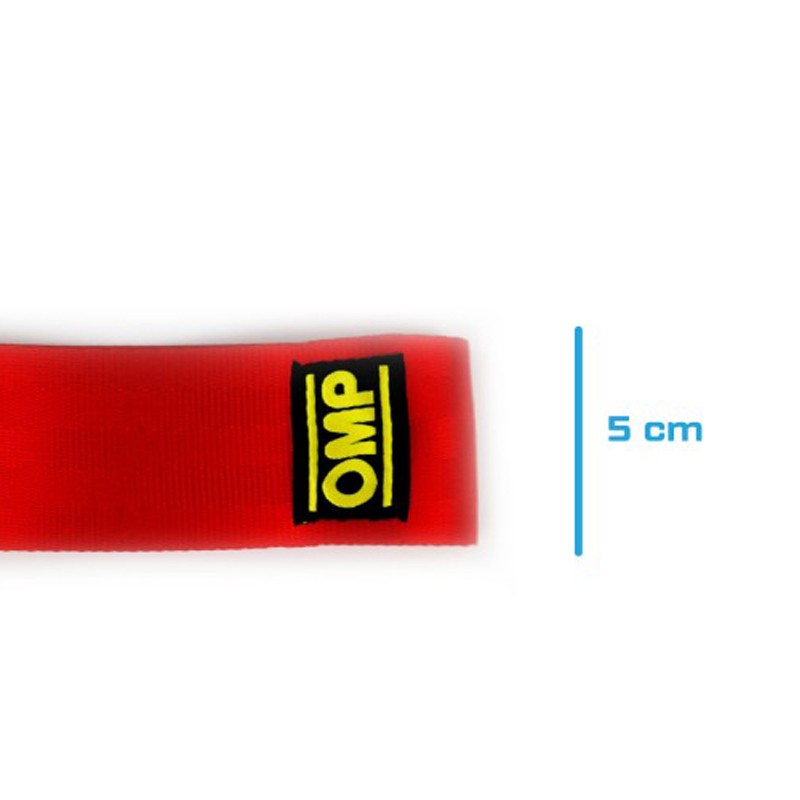 OMP GANCHO DE REMOLQUE DE ACERO INOXIDABLE INTERNO DIAMETRO 100 MM ROJO MATERIAL FABRIC - OMP original VRM Motorsports imagen 3