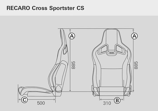 Asiento RECARO Cross Sportster CS Airbag Calefaccion Piel Vienna Negro Copiloto - Imagen 6 RECARO VRM Motorsports