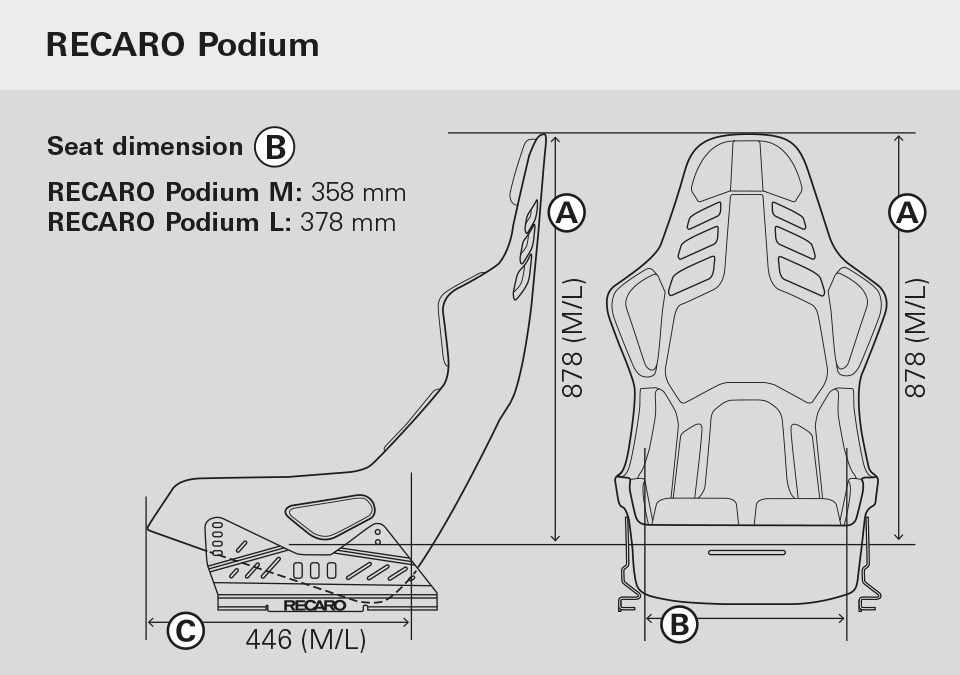 Asiento RECARO Podium Rojo/Negro ABE + FIA M Piloto - Imagen 8 RECARO VRM Motorsports