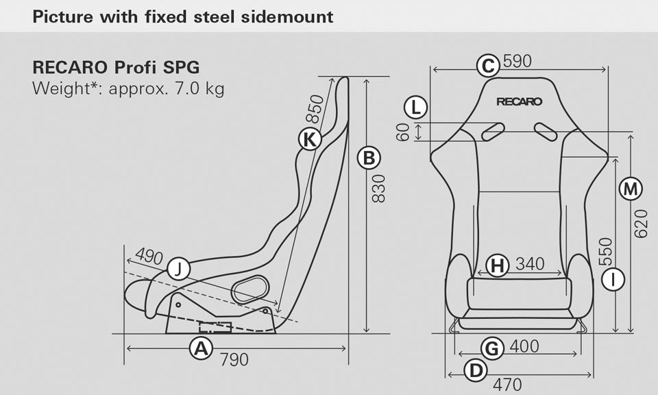 Asiento RECARO (FIA) Profi Spg - Velour Negro Piloto&copiloto - imagen 2 VRM Motorsports