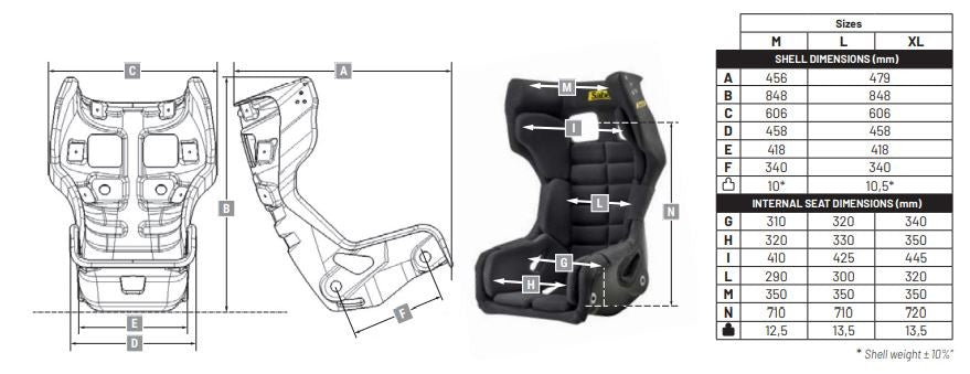 Sparco Asiento Sabelt GT-X Gt3 Carbono Fia8862-2009 Solo Circuito Talla Xl - Sparco original VRM Motorsports imagen 3