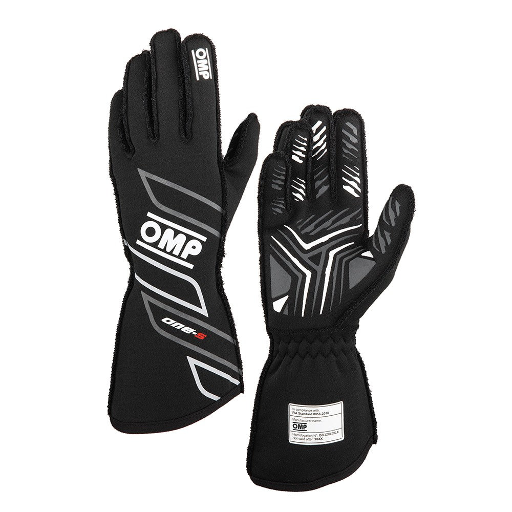 GUANTES OMP ONE-S MY2025 FIA 8856-2018 NEGRO TALLA XXL - OMP original VRM Motorsports imagen 1