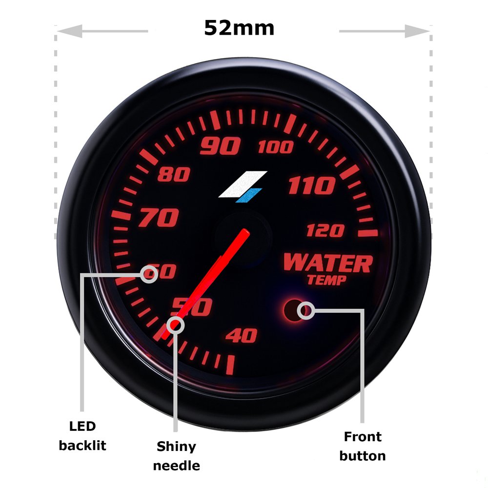 RELOJ OCC MOTORSPORT 52MM TEMPERATURA AGUA - OCC Motorsport - VRM Motorsports