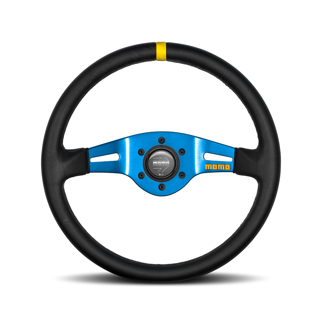 Sparco Volante Deportivo Momo Mod.03 350 Negro Azul - Sparco original VRM Motorsports imagen 1