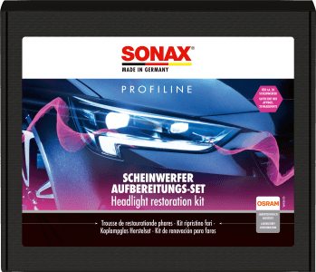 SONAX KIT PROFESIONAL PARA REACONDICIONAR CUBIERTAS PLASTICAS DE FAROS AMARILLEADOS - SONAX original VRM Motorsports