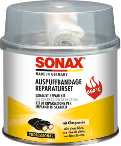 SONAX KIT SONAX PASTA REPARACION DE ESCAPES Y CINTA DE FIBRA DE VIDRIO ALTA TEMPERATURA - SONAX original VRM Motorsports