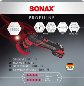 SONAX ESPONJA DURA ALTA DENSIDAD POROS ABIERTOS PARA PULIDO A MÁQUINA DE PINTURAS - SONAX original VRM Motorsports