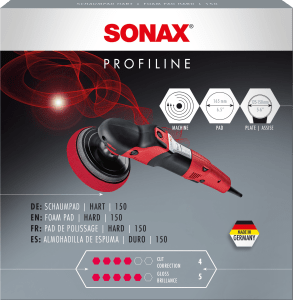 SONAX ESPONJA DURA ALTA DENSIDAD POROS ABIERTOS PULIDO A MAQUINA PINTURAS RAYADAS - SONAX original VRM Motorsports